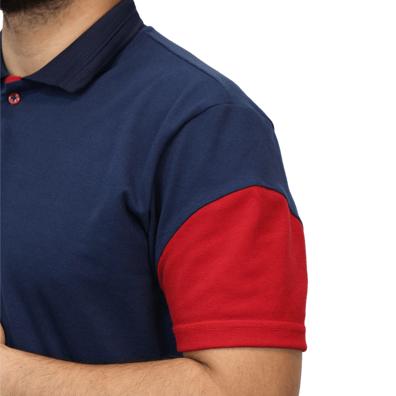 Camisa masculina polo gola pronta manga curta com recortes na manga