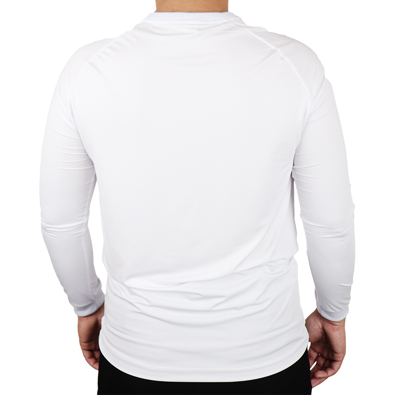 Camiseta masculina raglan manga longa gola mesmo tecido