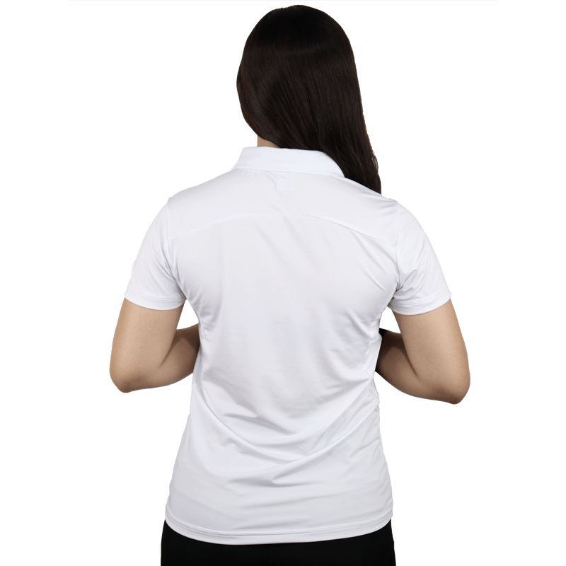 Camisa feminina polo fit manga curta gola mesmo tecido recortes