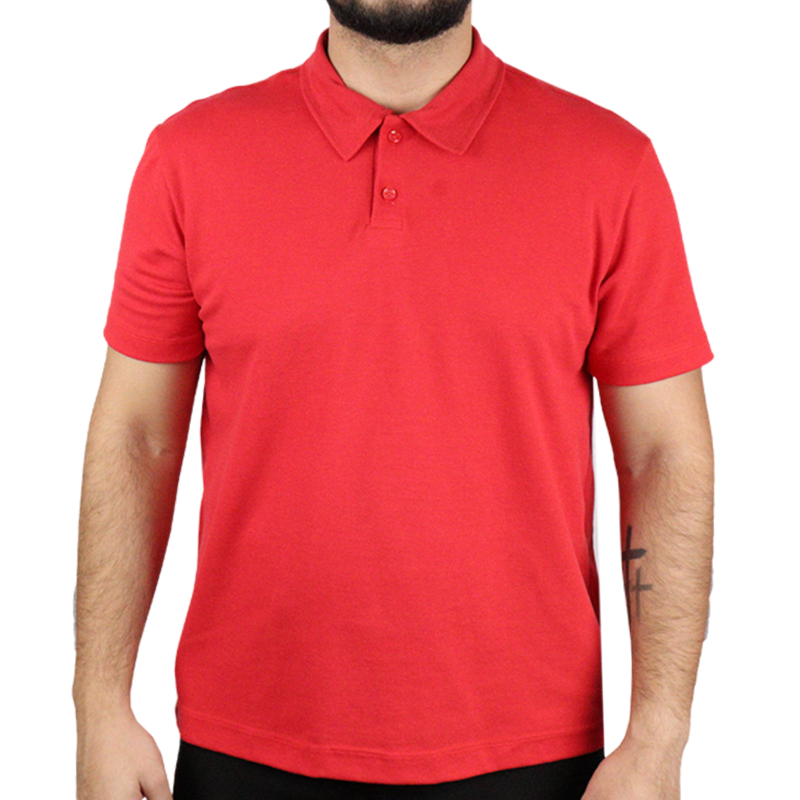 Camisa masculina polo manga curta gola mesmo tecido