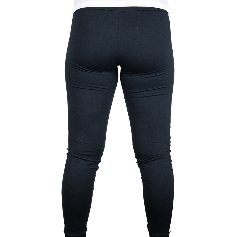 Calça feminina legging com recorte barra lateral