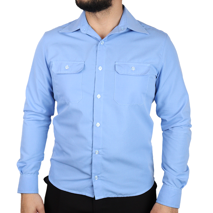 Camisa masculina social slim bolso chapado manga longa