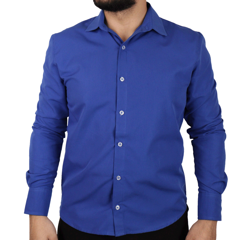 Camisa masculina social slim manga longa