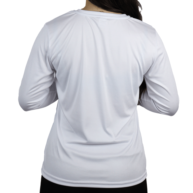 Camiseta feminina fit manga longa gola pronta