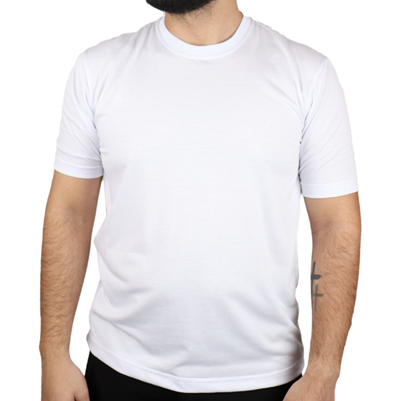 Camiseta plus size masculina clássica manga curta gola careca