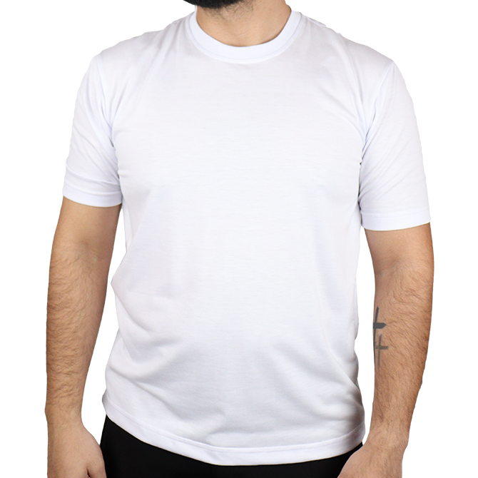 Camiseta masculina clássica manga curta gola careca