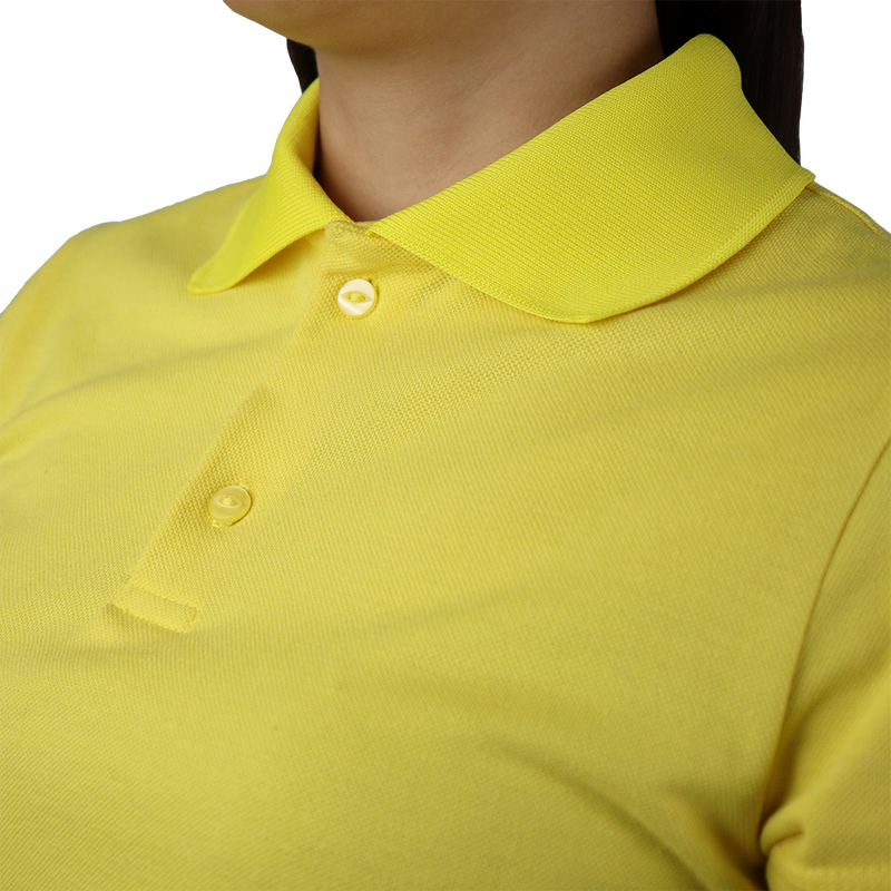 Camisa feminina manga curta polo gola pronta