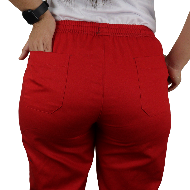 Calça feminina cargo com elástico