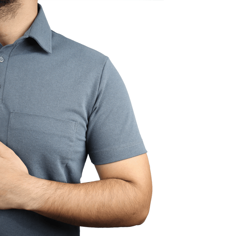 Camisa masculina polo com colarinho manga curta